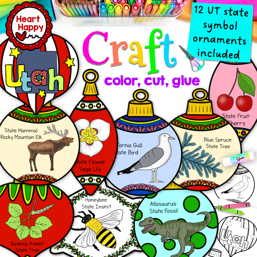 Utah State Symbols | Christmas Ornament Crafts